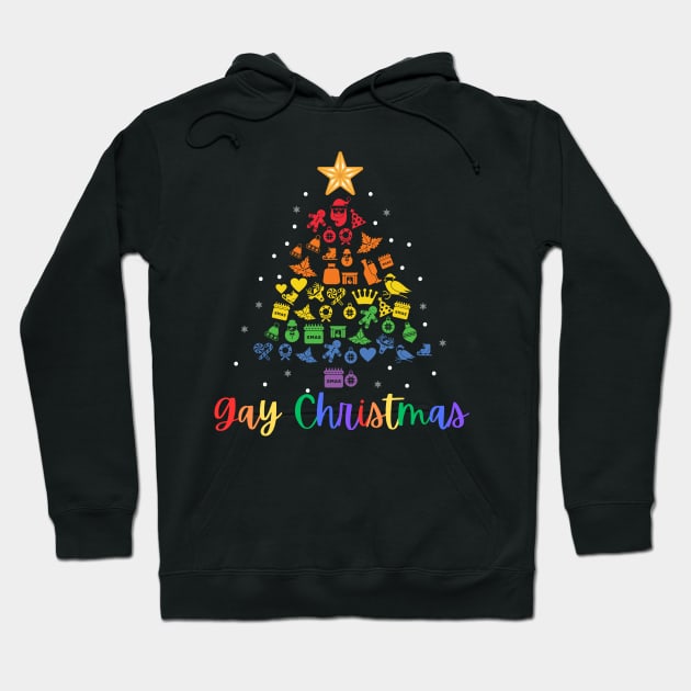 Gay / Happy Christmas Tree T-Shirt Hoodie by Gold Dust Publishing